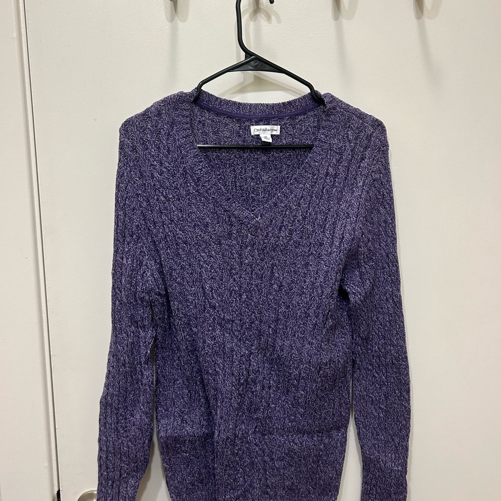 Croft & Barrow Purple Crew Neck Sweater